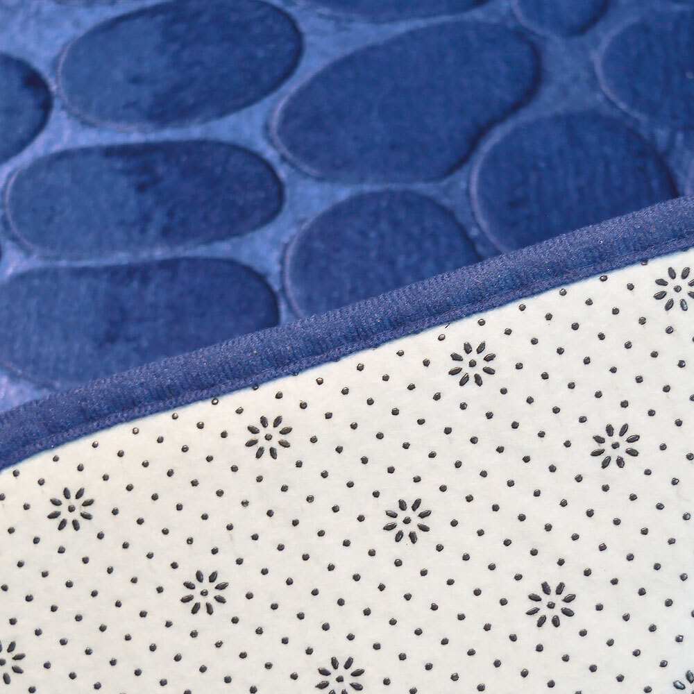 Коврик для ванной Камни 50*80см (голубой)