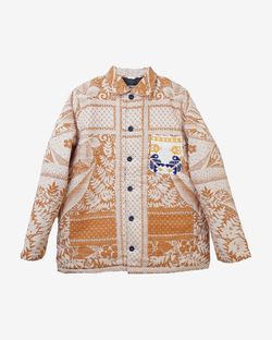 Куртка с Вышивкой на Маленьком Кармане / Petrol Jacket оранжевая