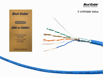 кабель CAT5E в катушке Real Cable F-UTP500E/305M