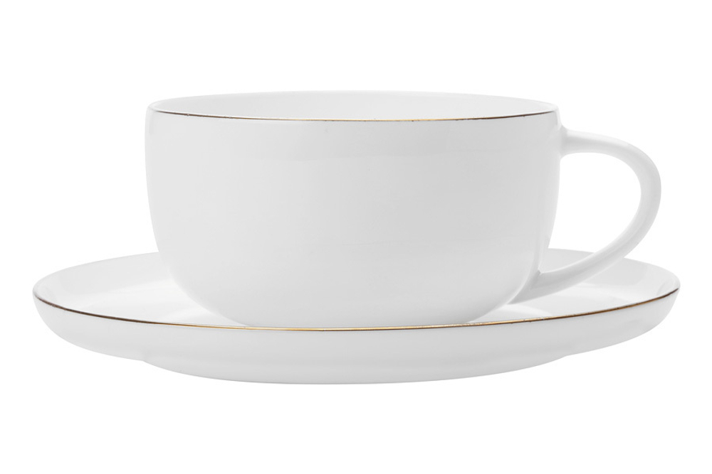 Чайная пара 0.3л Maxwell & Williams Кашемир Голд белая