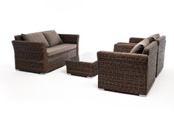 "Капучино Сингл" лаунж-зона из искусственного ротанга (гиацинт), цвет коричневый