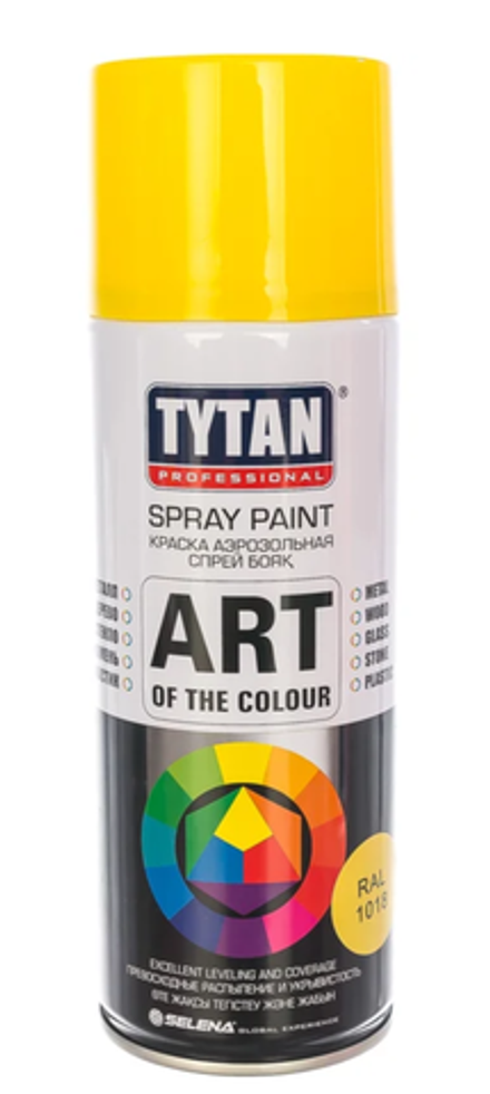 Краска акриловая аэрозольная желтая RAL1018 TYTAN Professional