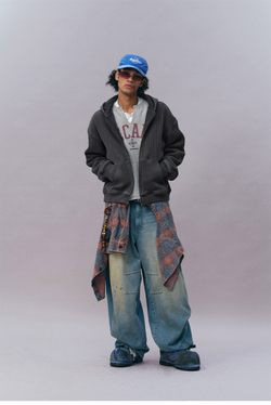 Худи Двухсторонний Nothomme Monterest vintage waffle knit reversible relaxed fit hooded