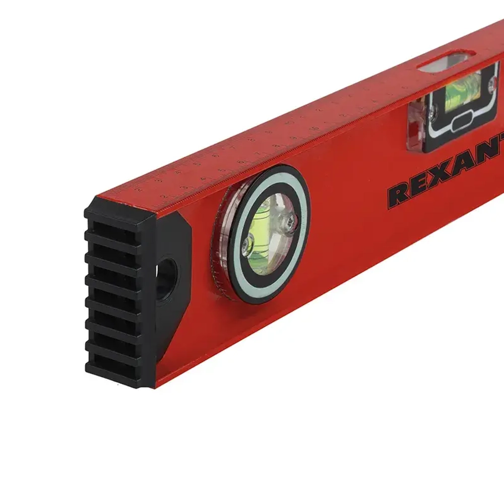Уровень строительный алюминиевый REXANT Рельс с 3-мя глазками 40 см