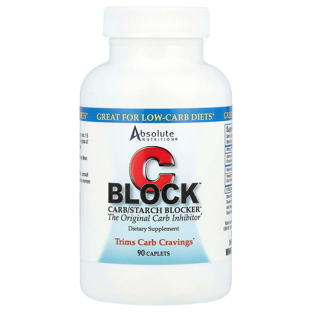 Absolute Nutrition, CBlock ™, блокатор углеводов и крахмала, 90 капсул