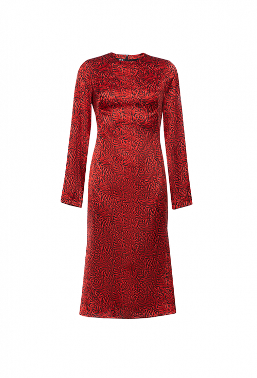 Платье из тонкого принтованного крепа 07-01-23 FW