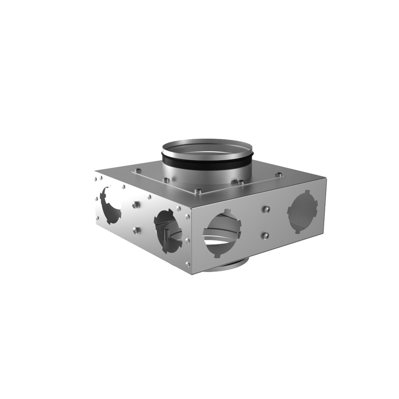 Присоединительная коробка проходная KVF 160/160/75×6 на 6 выходов