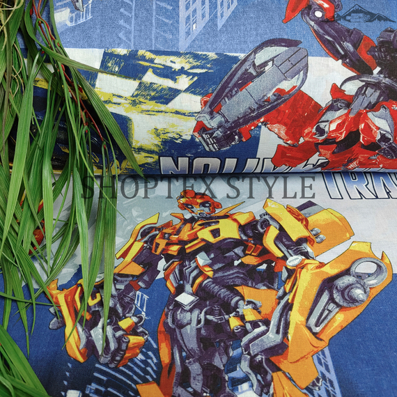 Бязь &quot;Трансформеры&quot; | ш.150 см | 125 г/м² | хлопок-100%