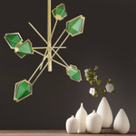 Ceiling design lamp  Harlow small by Gabriel Scott (Emerald)