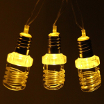 Гирлянда для дома 4 м, 20 ламп LED с насадками «Лампа спираль», прозрчный провод, Теплый белый (с возможностью соединения)