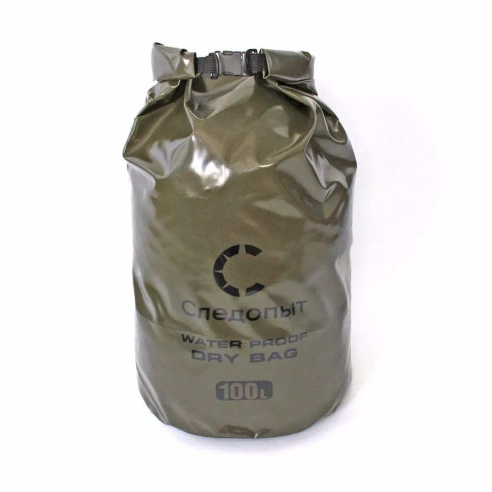 Гермомешок "Следопыт - Dry Bag" с лямками 100 л, цв. хаки