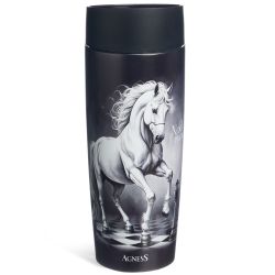 ТЕРМОКРУЖКА AGNESS "ХОД КОНЕМ" 360МЛ, КОЛБА НЕРЖ.СТАЛЬ 18/10