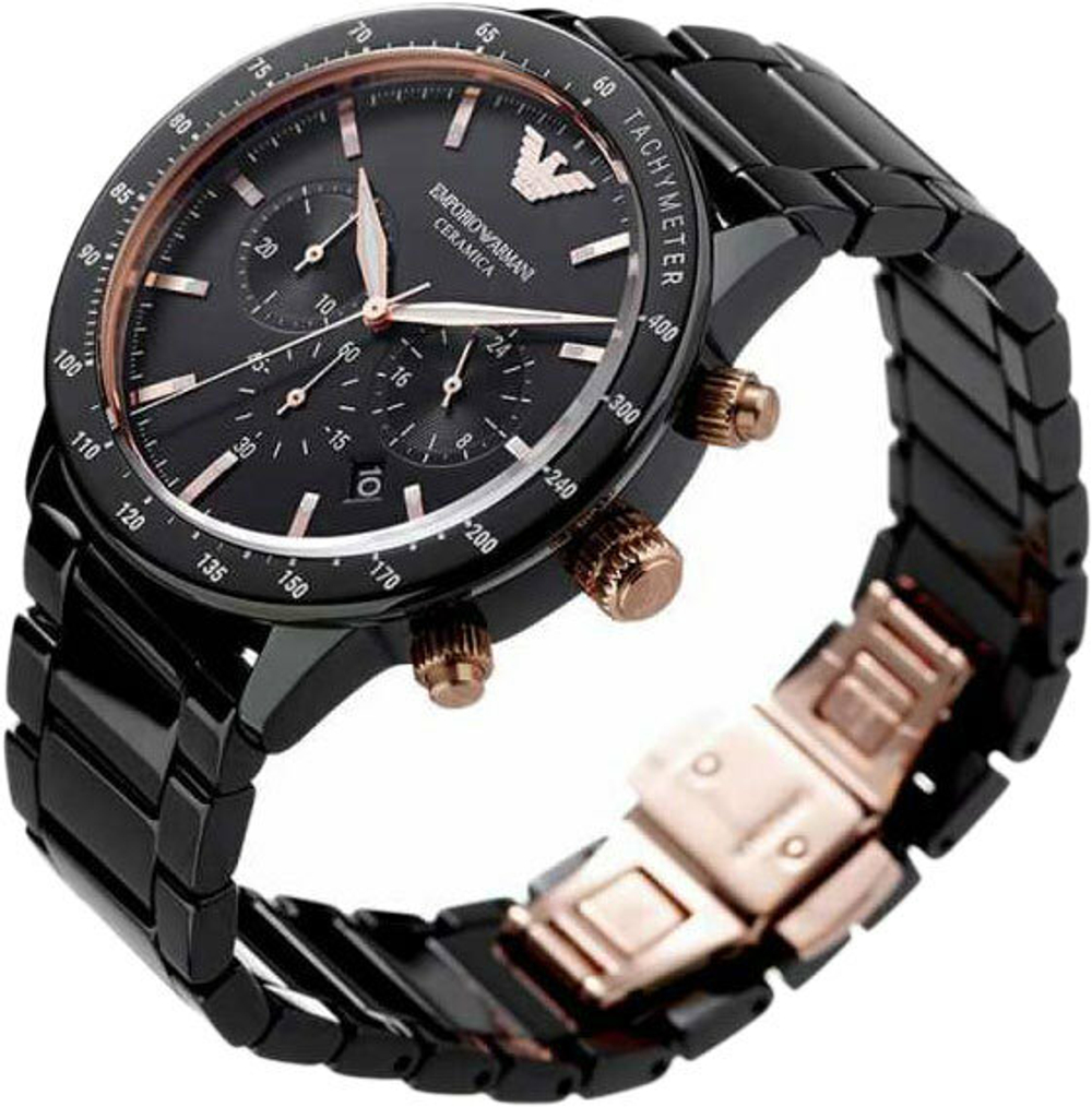 Керамические наручные часы Emporio Armani AR70002 с хронографом