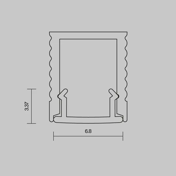 Рассеиватель для профиля 8x9, 12x9 (Белый, 10 м), ALM-0809-O-DF-10M 642088 Led Strip 642088