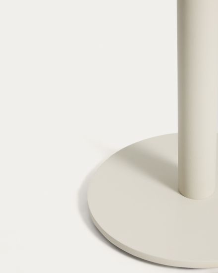 Уличный столик Asinara из бежевого алюминия, диаметр 40 см