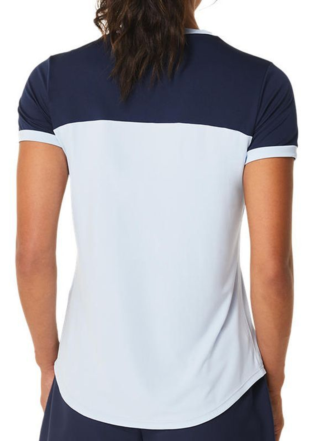 Женская теннисная футболка Asics Court Short Sleeve Top - небесный