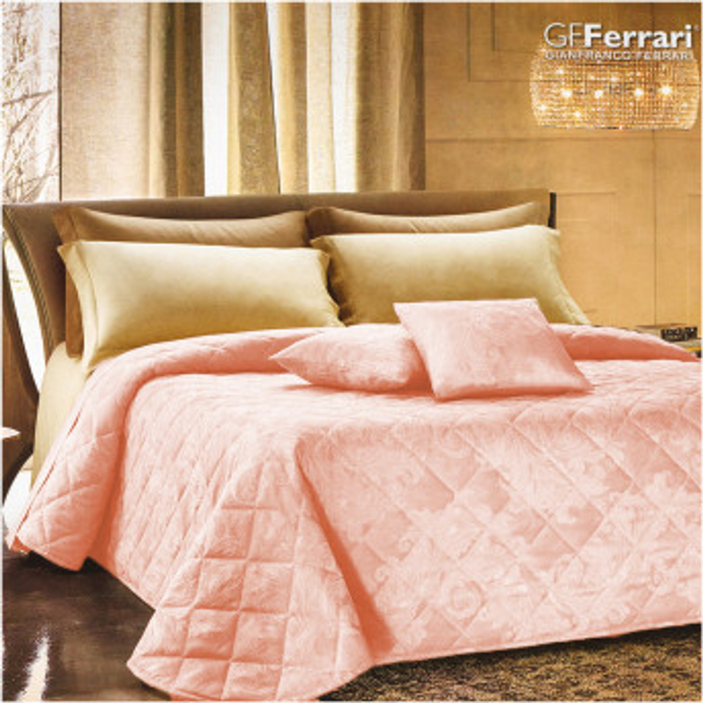 Покрывало 260х270 и 2 наволочки GF Ferrari Кора 2 Rosa розовый