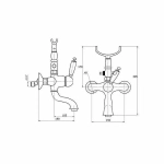 Смеситель для ванны Magliezza Bianco 50603-cr