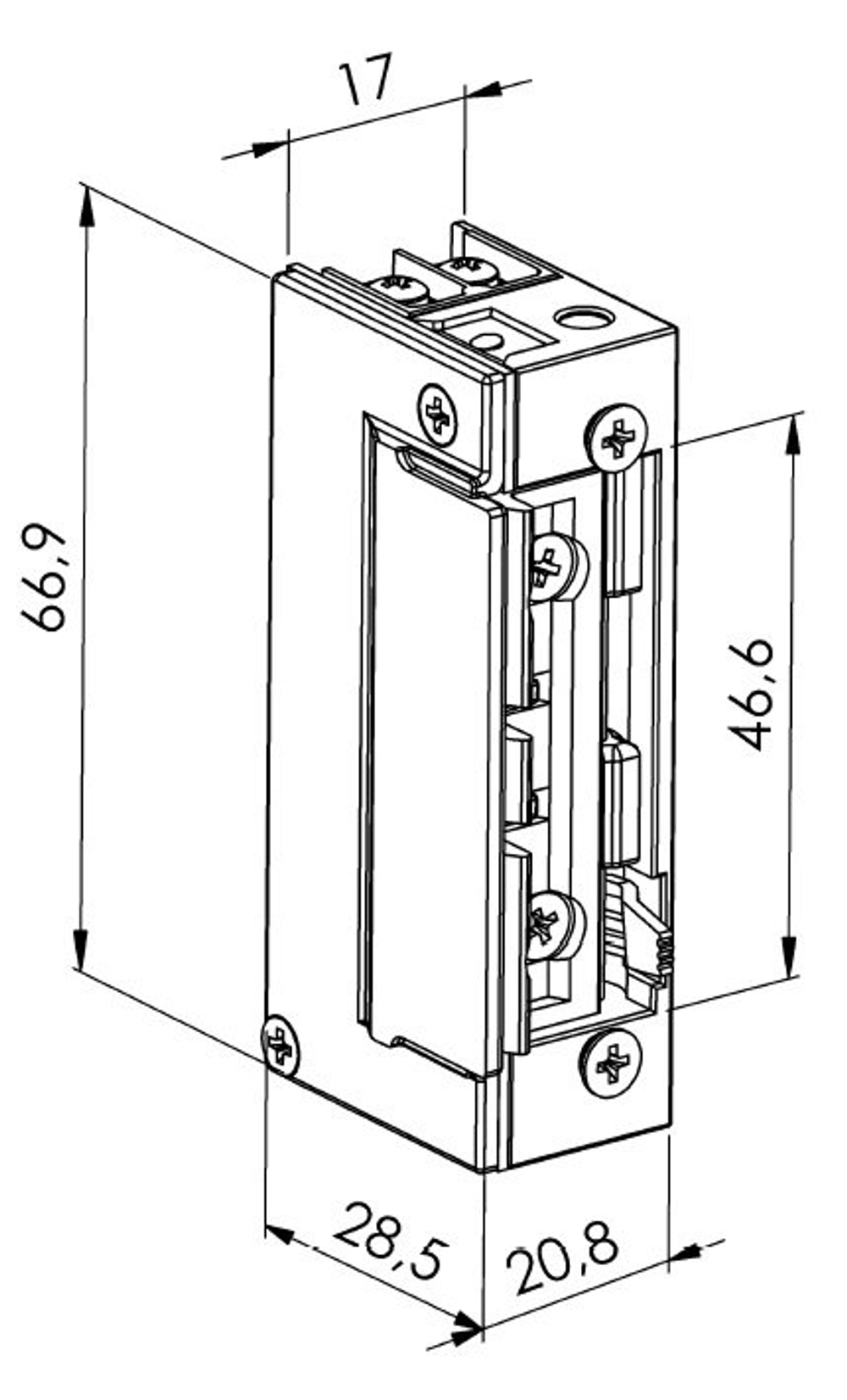 ST-SL551NC Защелка электромеханическая Smartec