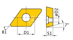Поворотные режущие пластины Optimum ISO DCMT070204