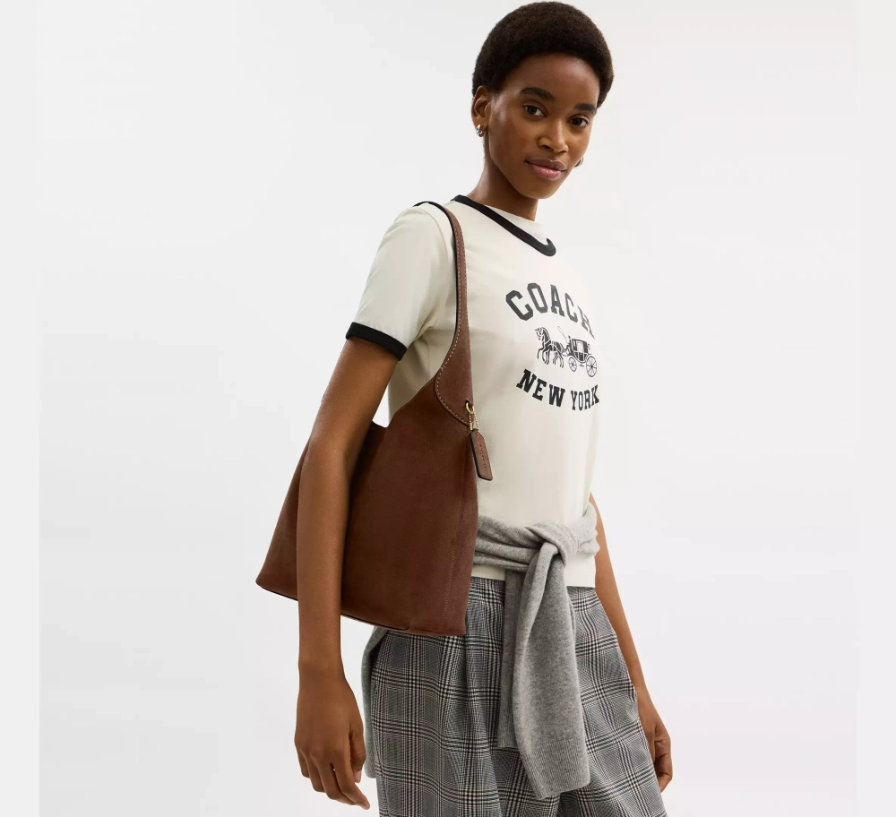 COACH СУМКА ЧЕРЕЗ ПЛЕЧО BROOKLYN 34, КОРИЧНЕВЫЙ