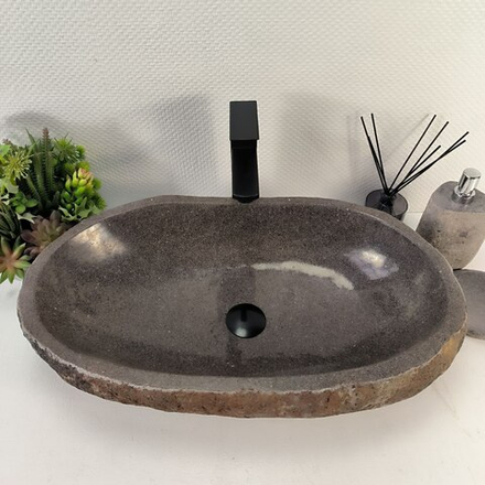 Раковина из речного камня RS-65155 64*36*15 0858