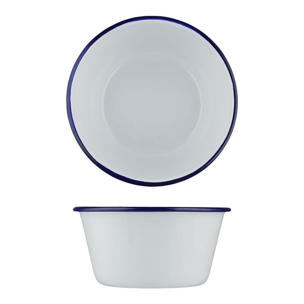 Салатник 1250 мл d 17,5 см h8 см Blue Rim эмалированая сталь SUNNEX [1]