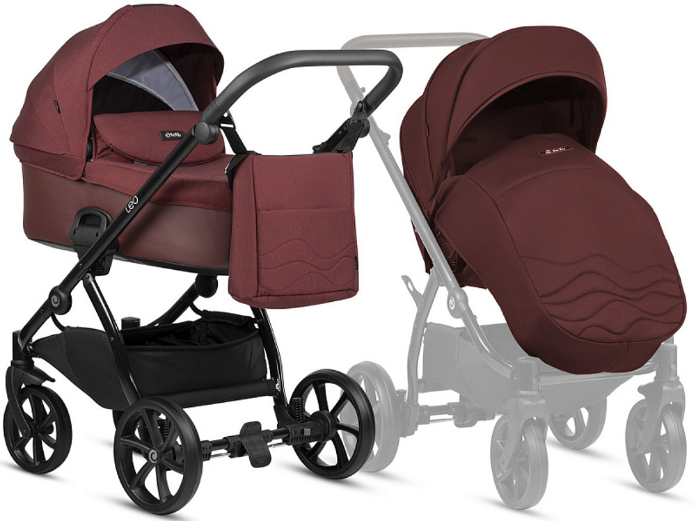 Детская коляска Tutis Leo Plus 3 в 1 1222220 Burgundy
