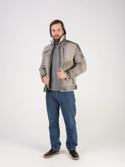 Дубленка натуральная куртка зимняя авиатор пилот