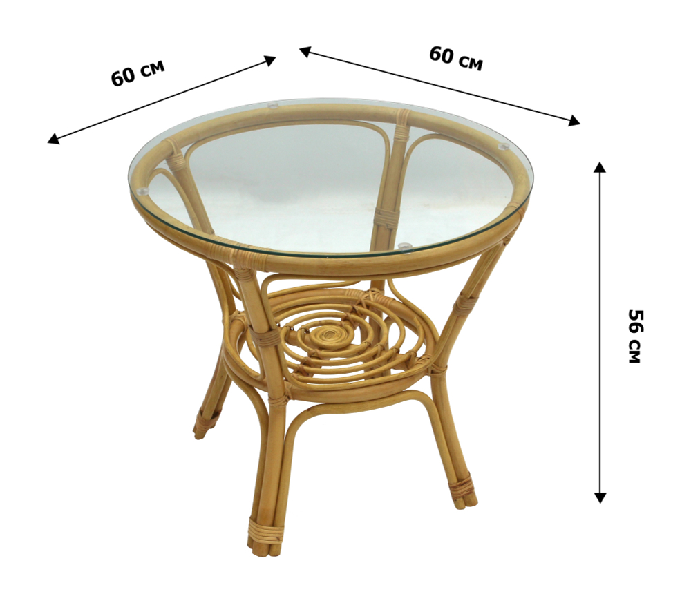 Набор мебели Garden Story Багамы Премиум (диван+2кресла+стол (2 уп.), каркас медовый, подушки бежевые)