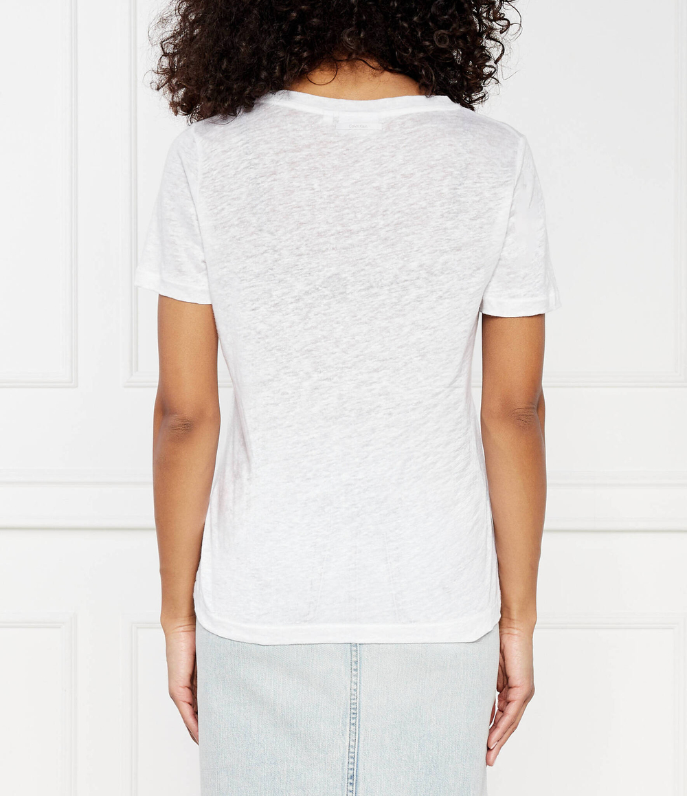 Льняная футболка Calvin Klein - белый(K20K207261)