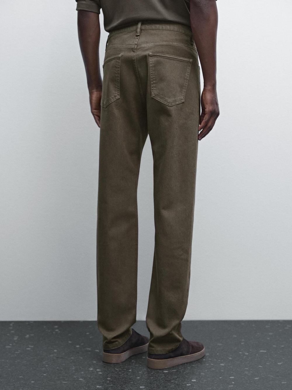 Massimo Dutti Джинсы Slim Fit, серо-зеленый