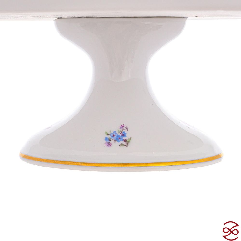 Поднос овальный на ножке Queen’s Crown Мелкие цветы 37см