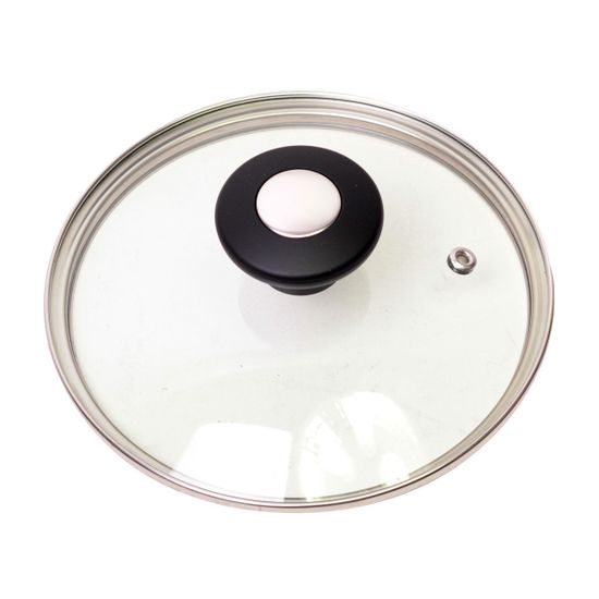 Крышка стеклянная 16 см. универсальная Kamille КМ 0810 с металлическим ободком