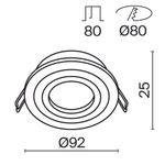 Встраиваемый светильник Technical DL023-2-01B
