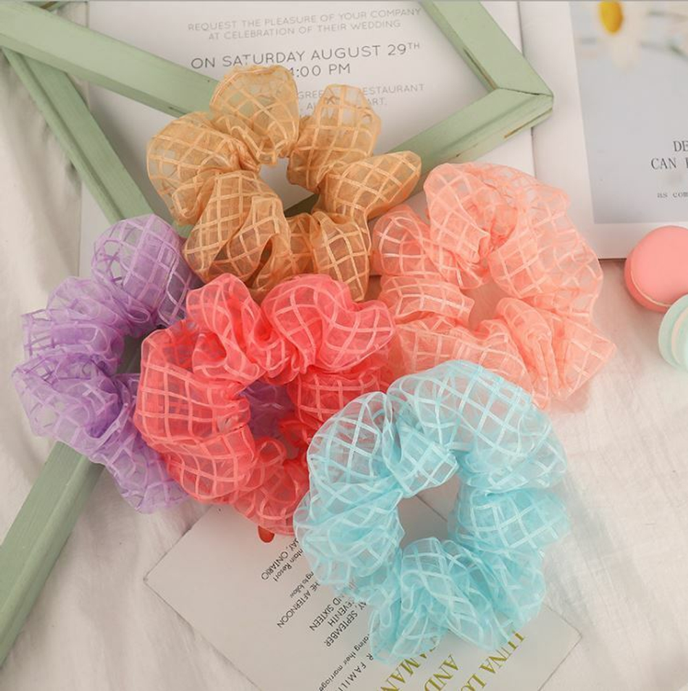 Sale 10%! Модный аксессуар !!! Невероятно женственная и нежная резинка для волос, Цвет бирюза, 1 шт.
