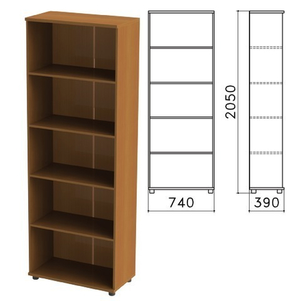 Шкаф (стеллаж) "Монолит", 740х390х2050 мм, 4 полки, ШМ44.3