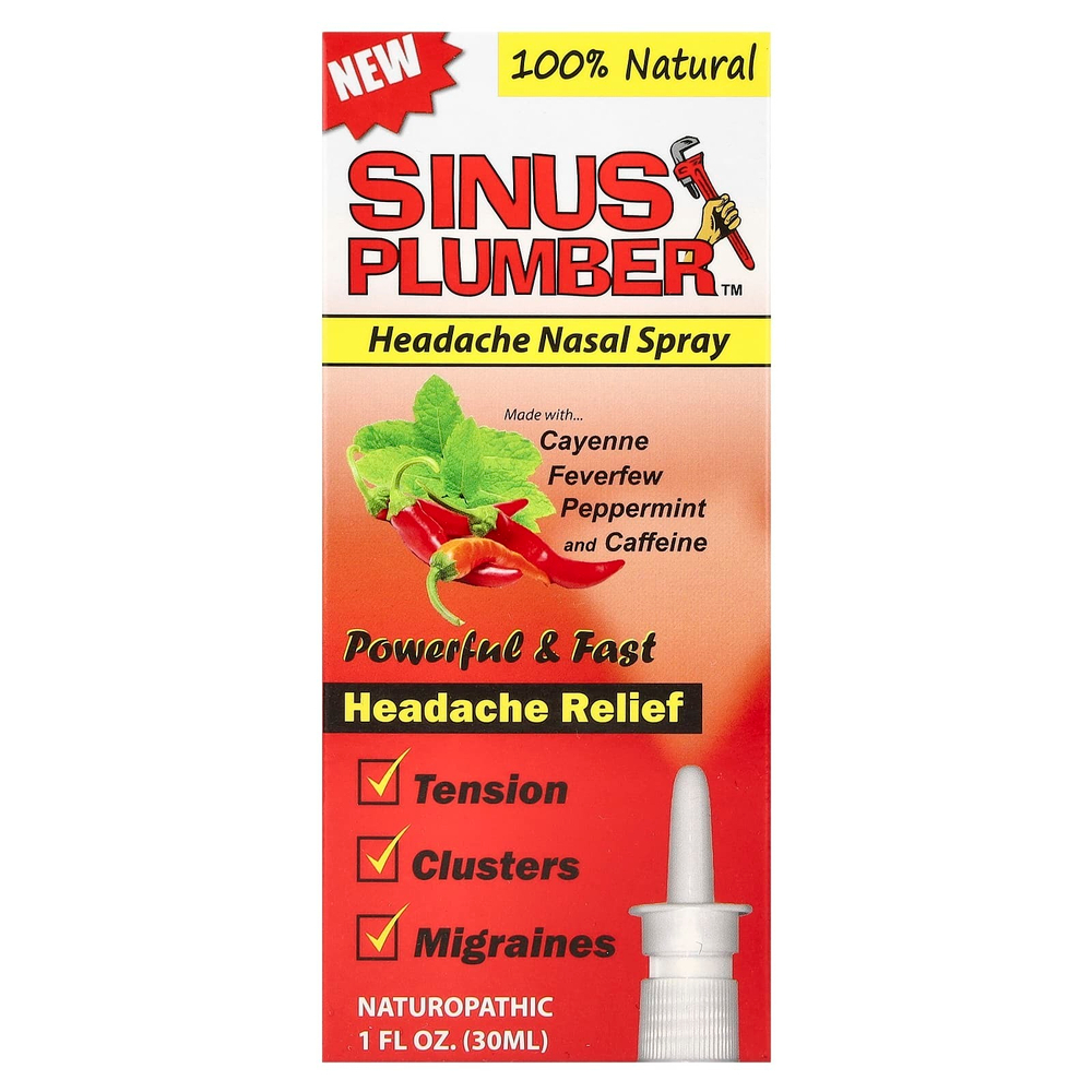 Greensations, Sinus Plumber ™, спрей для носа от головной боли, 30 мл (1 жидк. унц.)