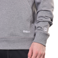 Мужская теннисная кофта Wilson Triblend Hoodie - med heather grey