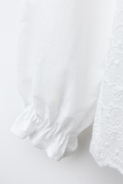 ZARA РОМАНТИЧЕСКАЯ РУБАШКА С ВЫШИВКОЙ, СВЕТЛЫЙ ЭКРЮ