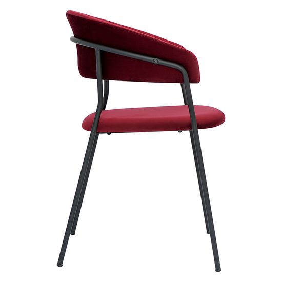 Стул stefany, велюр, винный