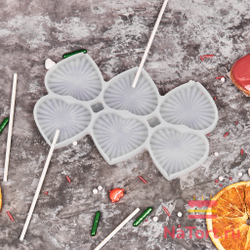 Силиконовая форма для леденцов «Сердце бриллиантовое»