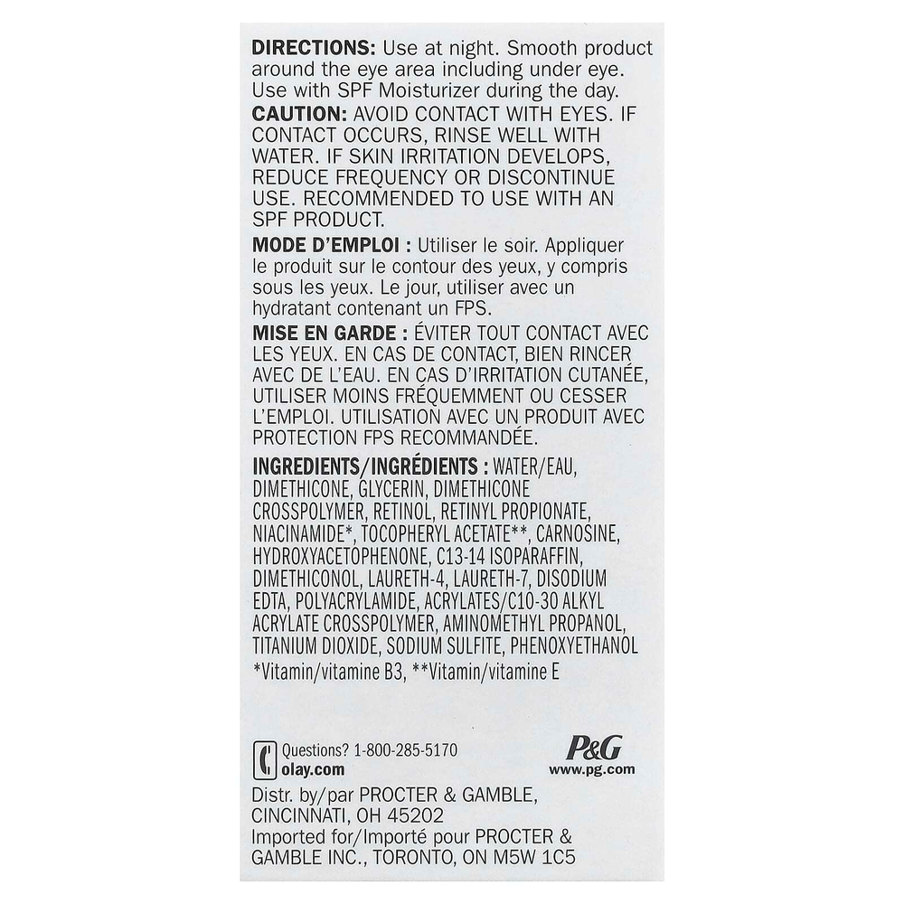 Olay, Retinol24, ночной крем для кожи вокруг глаз, 15 мл (0,5 жидк. Унции)