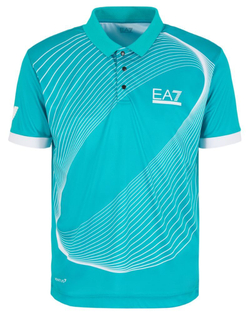Мужское теннисное поло EA7 Man Jersey Polo Shirt - spectra green