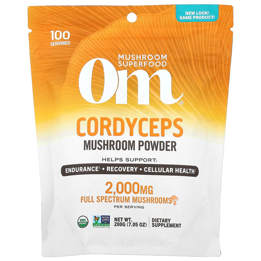 Om Mushrooms, Грибной порошок, кордицепс, 200 г (7,05 унции)