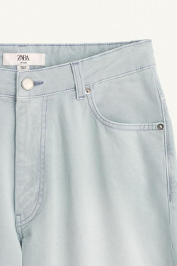 ZARA ПРЯМЫЕ ДЖИНСЫ - LIMITED EDITION, ГОЛУБОЙ