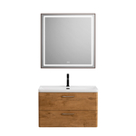 Подвесная тумба с раковиной Belbagno DUE, 80 см Rovere Nature DUE-800-2C-SO-RN-P + BB-8076-3-80