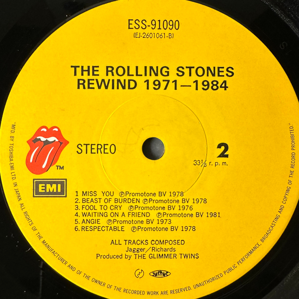 The Rolling Stones ‎– Rewind (1971-1984) Япония 1984г.