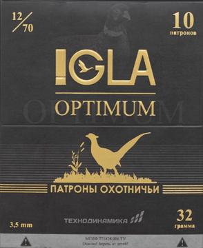 ПАТРОН ДЛЯ ГРАЖДАНСКОГО ОРУЖИЯ 12Х70 (1) [ИГЛА-ОПТИМУМ]