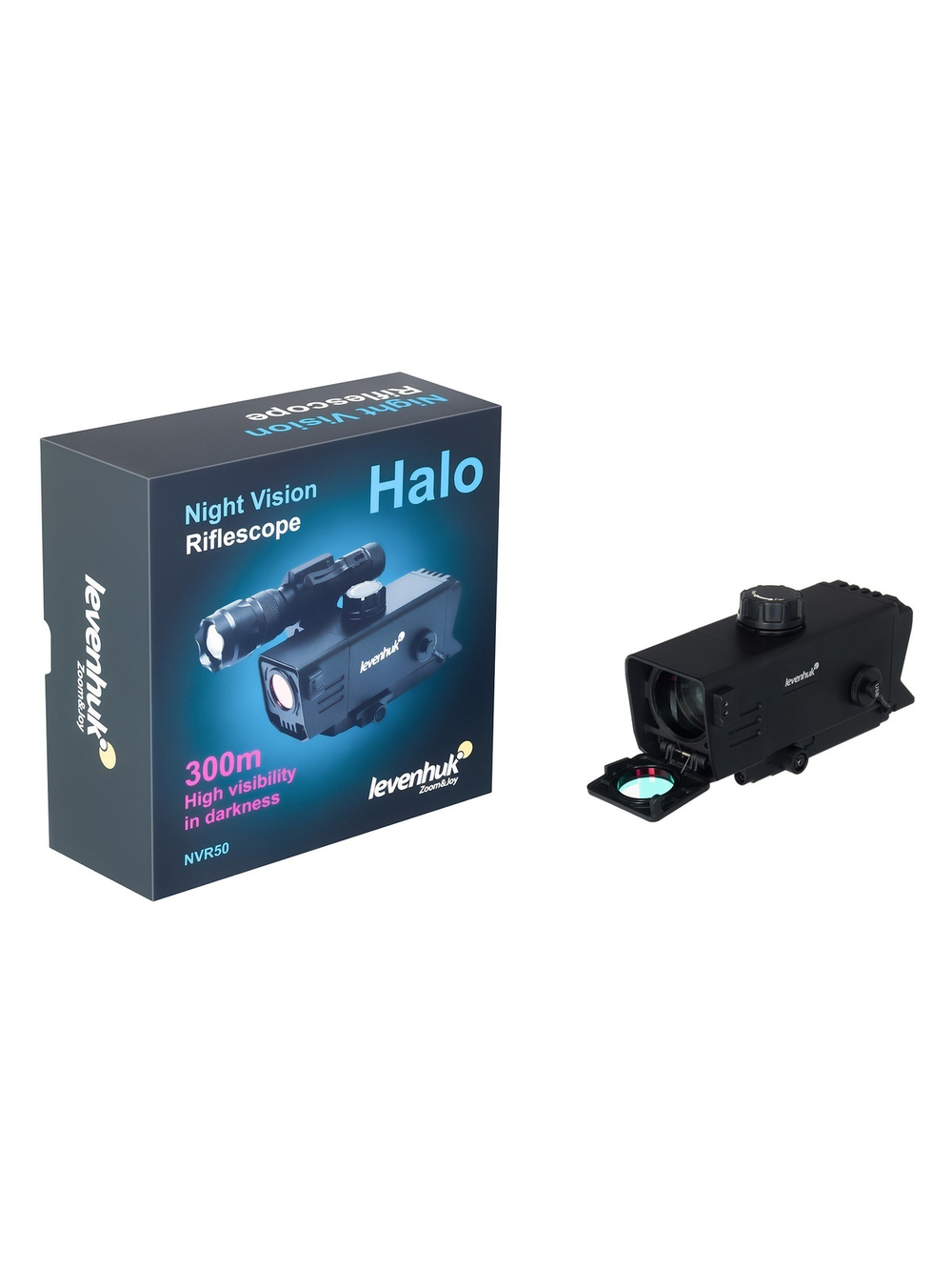 Монокуляр цифровой ночного видения Levenhuk Halo NVR50, с прицельным крепежом